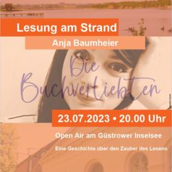 Plakat für die Veranstaltung mit dem Buchtitel und dem Gesicht der Autorin