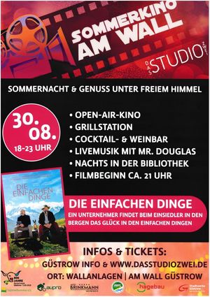 Plakat zum Sommerkino am Wall