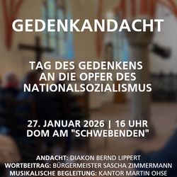 Plakat zur Gedenkandacht