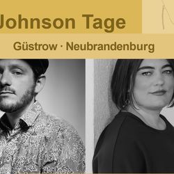 Plakatausschnitt mit den Halbportraits von Kurt Tallert und Alena Schröder; Fotografien (c) Constantin Arei (Tallert) und Vanessa Wunsch (Schröder)